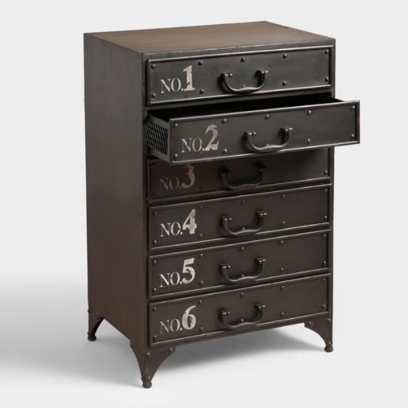 Metal Sylvia Accent Table With Numbered Drawers Appu Art and Handicrafts