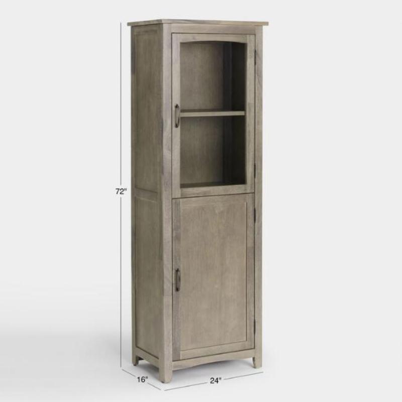 Weathered Gray Jozy Dining Room Curio Appu Art and Handicrafts