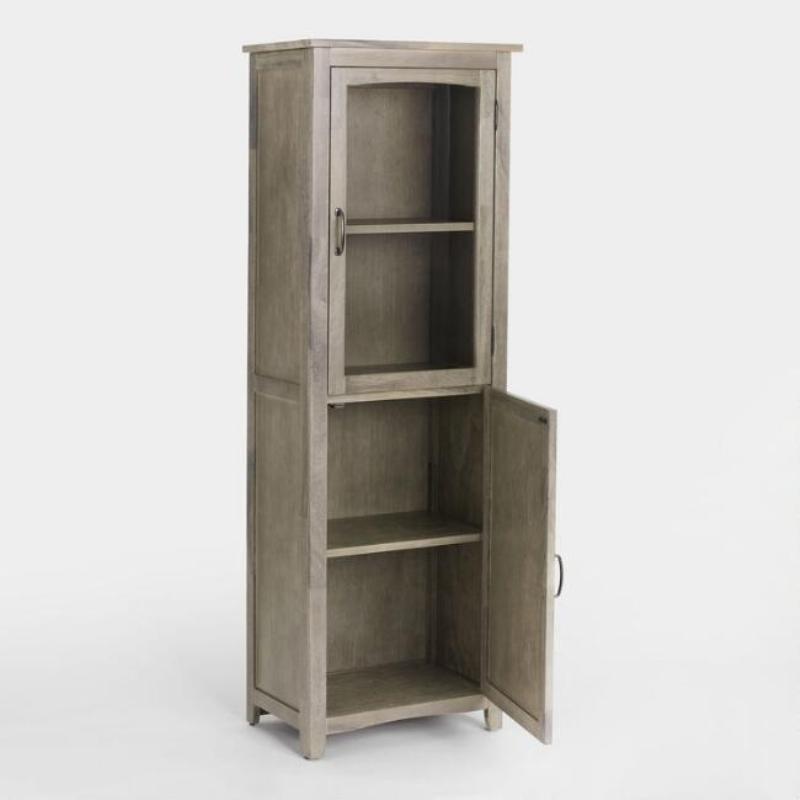 Weathered Gray Jozy Dining Room Curio Appu Art and Handicrafts